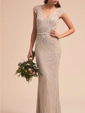 plymouth beaded dress BHLDN | Dresses | Anthropologie Bhldn Plymouth Beaded Wrap Maxi Dress  Classic Wedding Formal